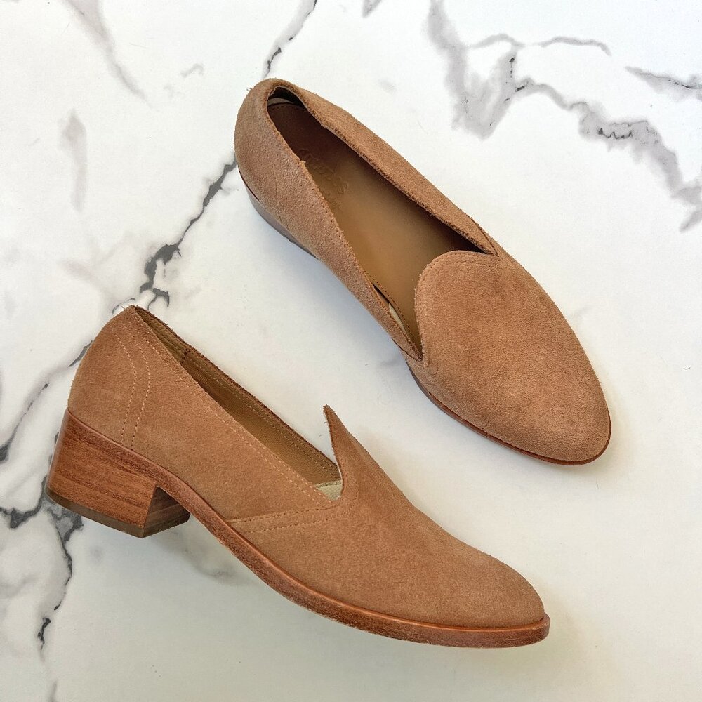Soludos Sophia Brown Suede Loafers Size 8